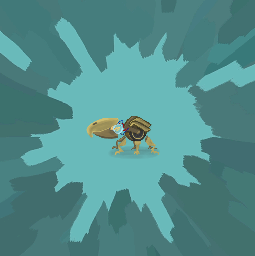 An illustration of an engine-based monster