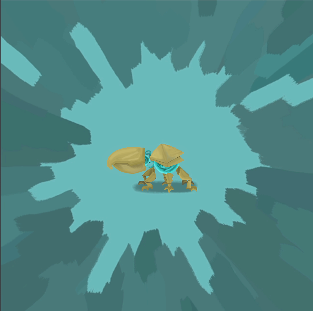 An illustration of a bug-like automaton