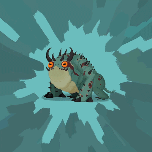 The mystery monster revealed to be a big, spiny, toad-like creature