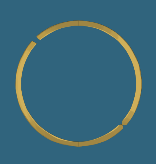 A rotating ring with a blank background.