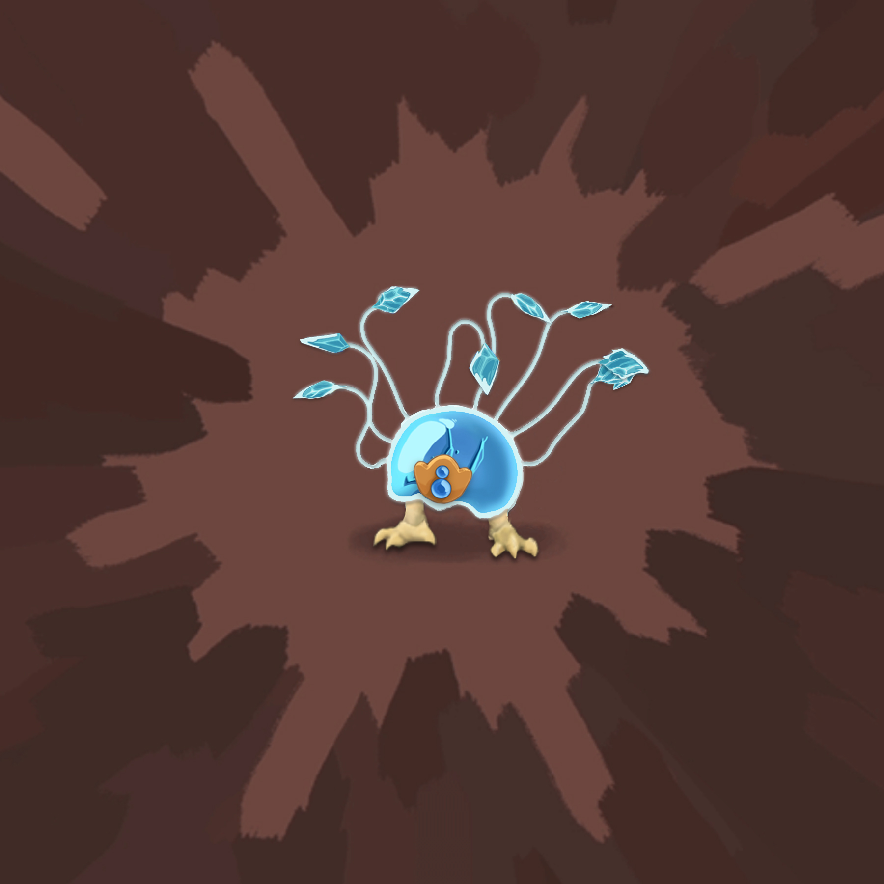 An illustrated mystery monster guess featuring the Defect transformed to fit the silhouette.