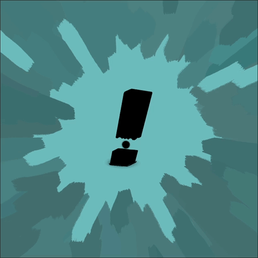 A silhouette of a rectangular being standing vertically, split horizontally, with a sphere floating in the gap between the two pieces.