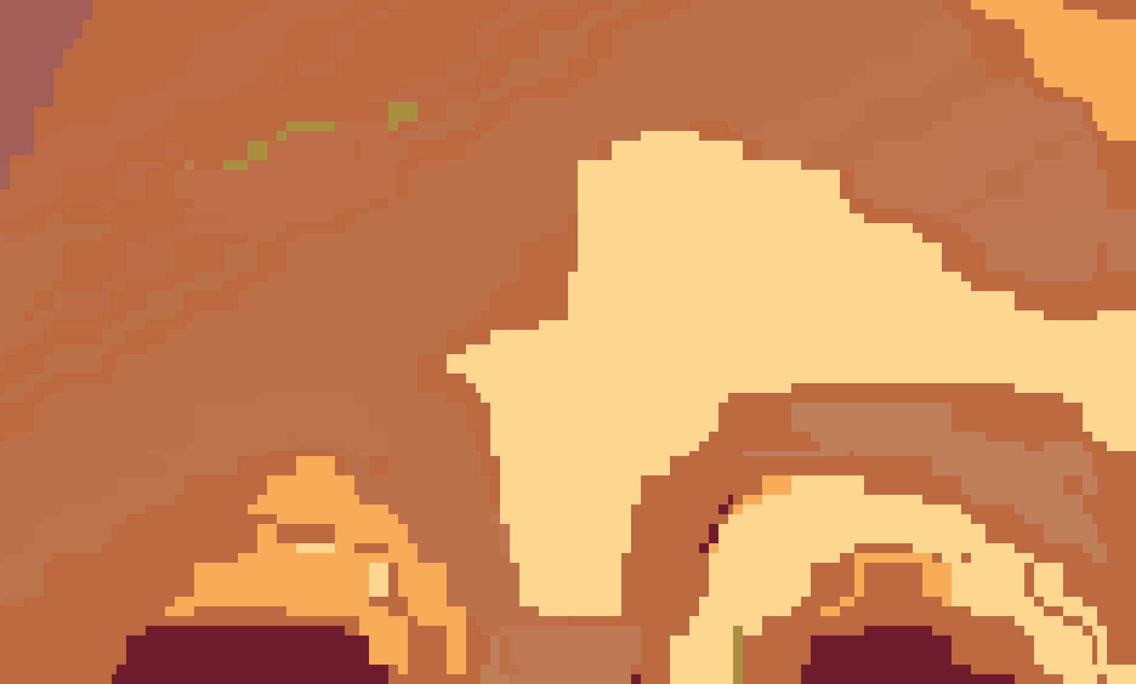 A pixel animation of the Necrobinder with Osty appearing behind her